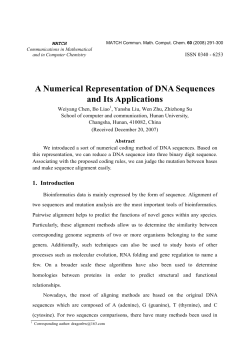 A Numerical Representation of DNA Sequences and Its Applications
