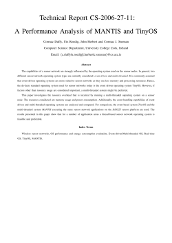 A Performance Analysis of MANTIS and TinyOS