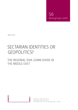 Sectarian Identities or Geopolitics?