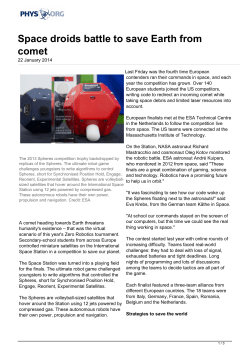 Space droids battle to save Earth from comet