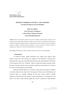183 DIFFERENT HORRORS, SAME HELL: THE GENDERED