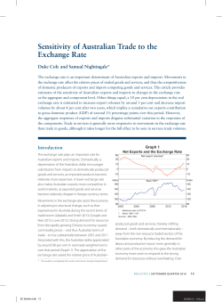Sensitivity of Australian Trade to the Exchange Rate