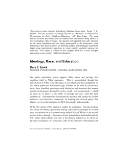 Ideology, Race, and Education