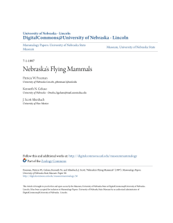Nebraska`s Flying Mammals - DigitalCommons@University of