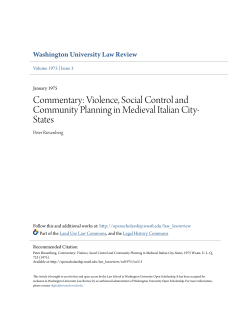 Commentary: Violence, Social Control and Community Planning in