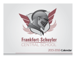 2015-2016Calendar - Frankfort-Schuyler Central School District