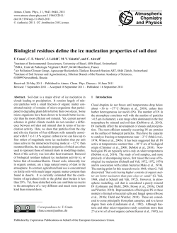Biological residues define the ice nucleation properties of soil dust