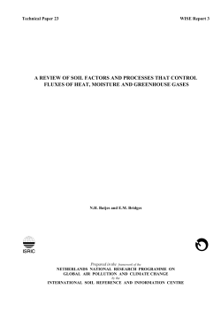 Soil factors and processes that control fluxes of greenh. gases