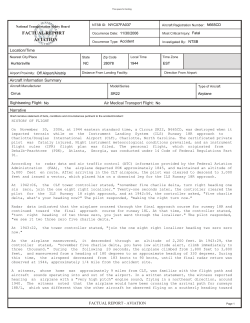 factual report aviation - Cirrus Owners and Pilots Association