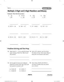 Multiply 2-Digit and 3-Digit Numbers and Money