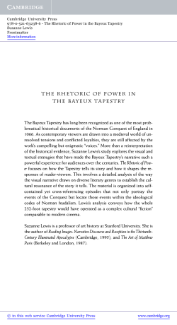 THE RHETORIC OF POWER IN THE BAYEUX TAPESTRY