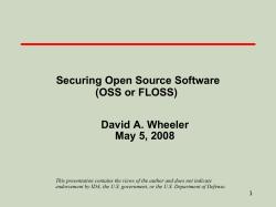 Securing Open Source Software