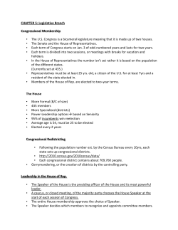 CHAPTER 5: Legislative Branch Congressional