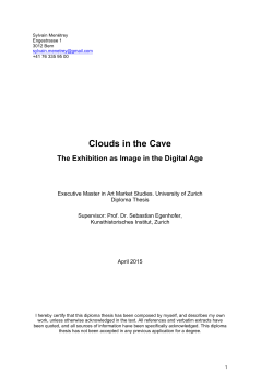 Clouds in the Cave - Executive Master in Art Market Studies