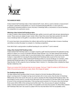 Learning about your Handicap Index