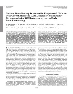 Cortical Bone Density Is Normal in Prepubertal Children with Growth