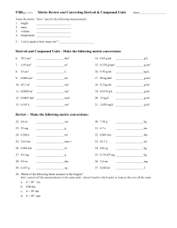 Derived and Compound Units