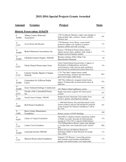 2015-2016 Special Projects Grants Awarded Amount Grantee