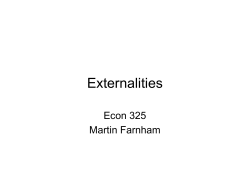 Externalities