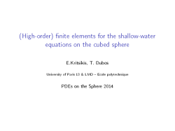 finite elements for the shallow-water equations on the cubed sphere