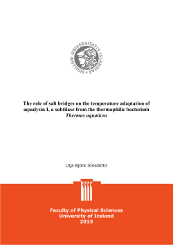 The role of salt bridges on the temperature adaptation