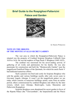 Brief Guide to the Rospigliosi-Pallavicini Palace and