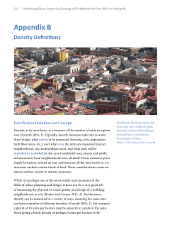 Appendix B: Density Definitions