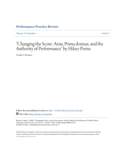 "Changing the Score: Arias, Prima donnas, and the Authority of