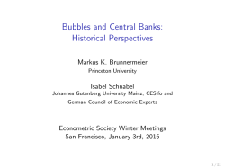 Bubbles and Central Banks: Historical