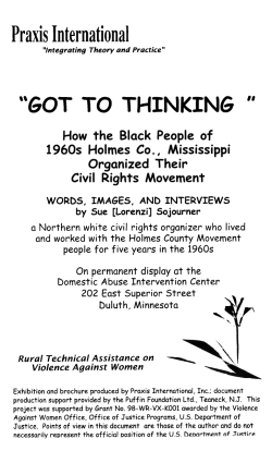Got to Thinking: Holmes Co. Mississippi
