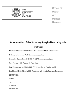 An evaluation of the Summary Hospital Mortality Index