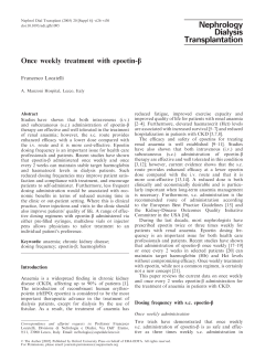 Once weekly treatment with epoetin-b