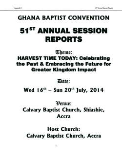 Report - Ghana Baptist Convention