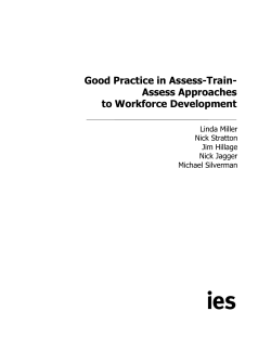 Good Practice in Assess-Train- Assess Approaches to Workforce