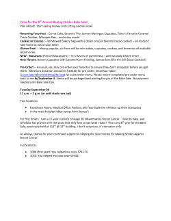 Time for the 8th Annual Baking Strides Bake Sale!