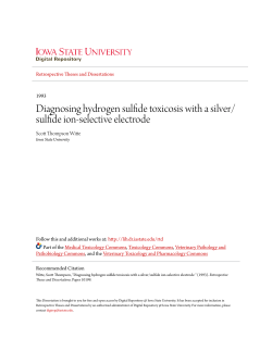 Diagnosing hydrogen sulfide toxicosis with a silver/sulfide ion