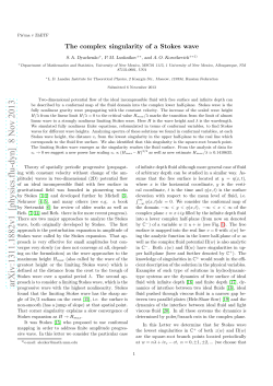 The complex singularity of a Stokes wave