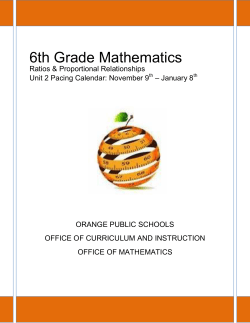 6th Grade Mathematics - Orange Public Schools