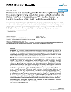 Phone and e-mail counselling are effective for weight management