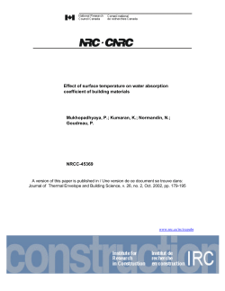 Effect of surface temperature on water absorption coefficient of