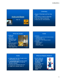Acids and Bases Notes