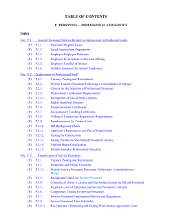 p. personnel -- professional and service