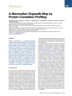 A Mammalian Organelle Map by Protein Correlation Profiling