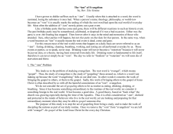 The &ldquo;ism&rdquo; - Thomson Memorial Presbyterian Church