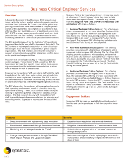 Business Critical Engineer Services