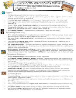 Mesopotamia Culminating Project