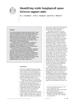 Quantifying stable hangingwall spans between support units