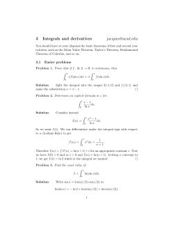3 Integrals and derivatives