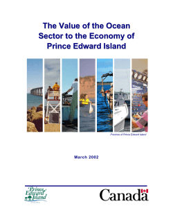 The Value of the Ocean Sector to the Economy of Priince Edward