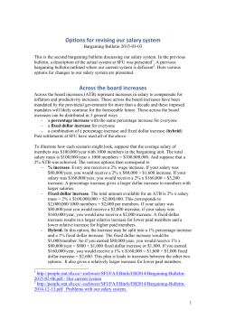 Options for revising our salary system Across the board increases